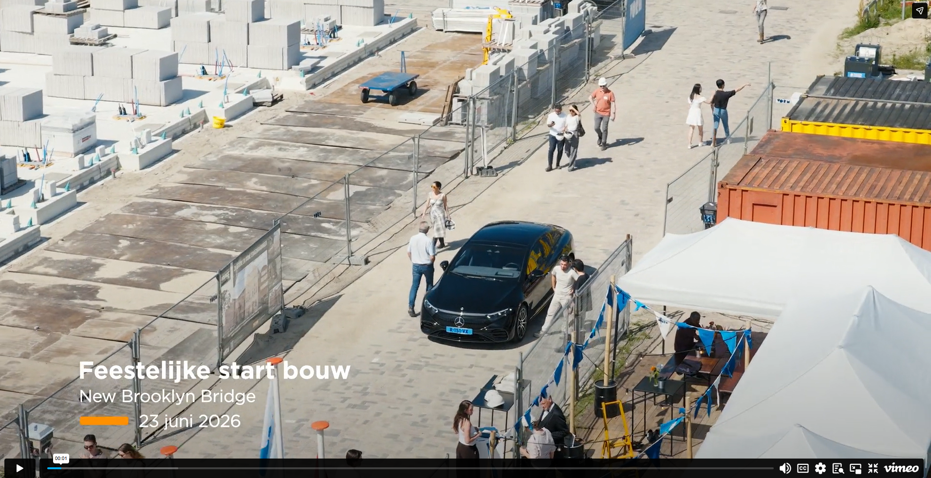Aftermovie Feestelijke start bouw New Brooklyn Bridge